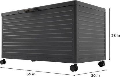 MIRADOR 175 Gallon Outdoor Storage Box Waterproof, Metal Deck Box - Image 5
