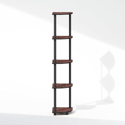Furinno Turn-N-Tube Storage Shelves, 5-Tier Book Shelf, Corner Shelf, Toolless - Image 5