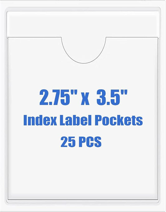 Origin-Joy 25 PCS Self-Adhesive Index Label Pockets by Origin-Joy