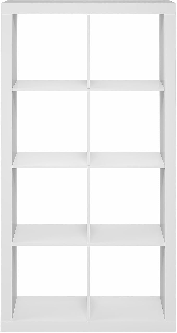 Furinno Cubicle Book Shelf, 8-Cube 2-Inch Super Thick Frame Bookshelf, - Image 8