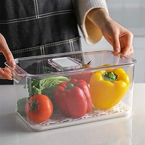 Slideep Refrigerator Food Storage Containers, Produce Saver Stackable Container - Image 3