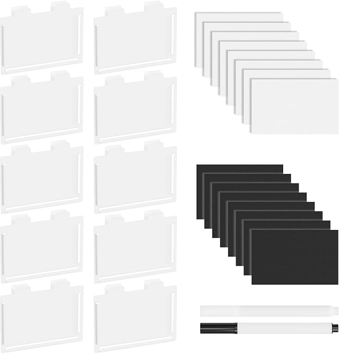 SpaceAid 10 Pack Pantry Basket Labels Clip on by SpaceAid
