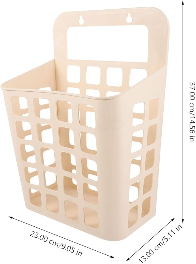 Alipis Foldable Hanging Laundry Basket 14.56X9.05X5.11In Plastic Laundry Hamper - Image 2