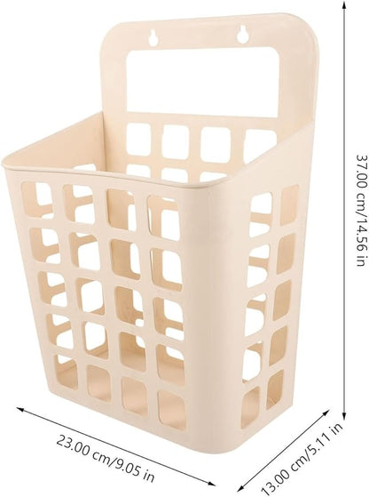 Alipis Foldable Hanging Laundry Basket 14.56X9.05X5.11In Plastic Laundry Hamper - Image 2