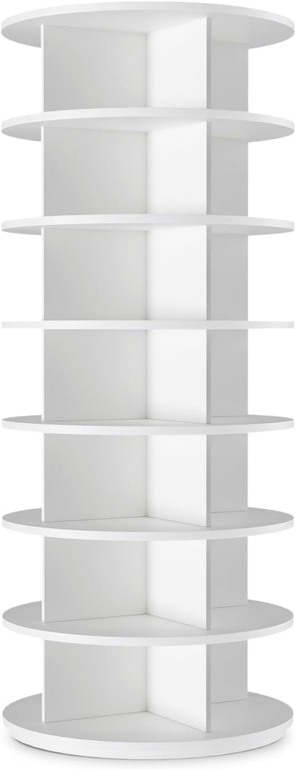 Rotating Shoe Rack 7 Tier Spinning Shoes Organizer Tower - Image 8