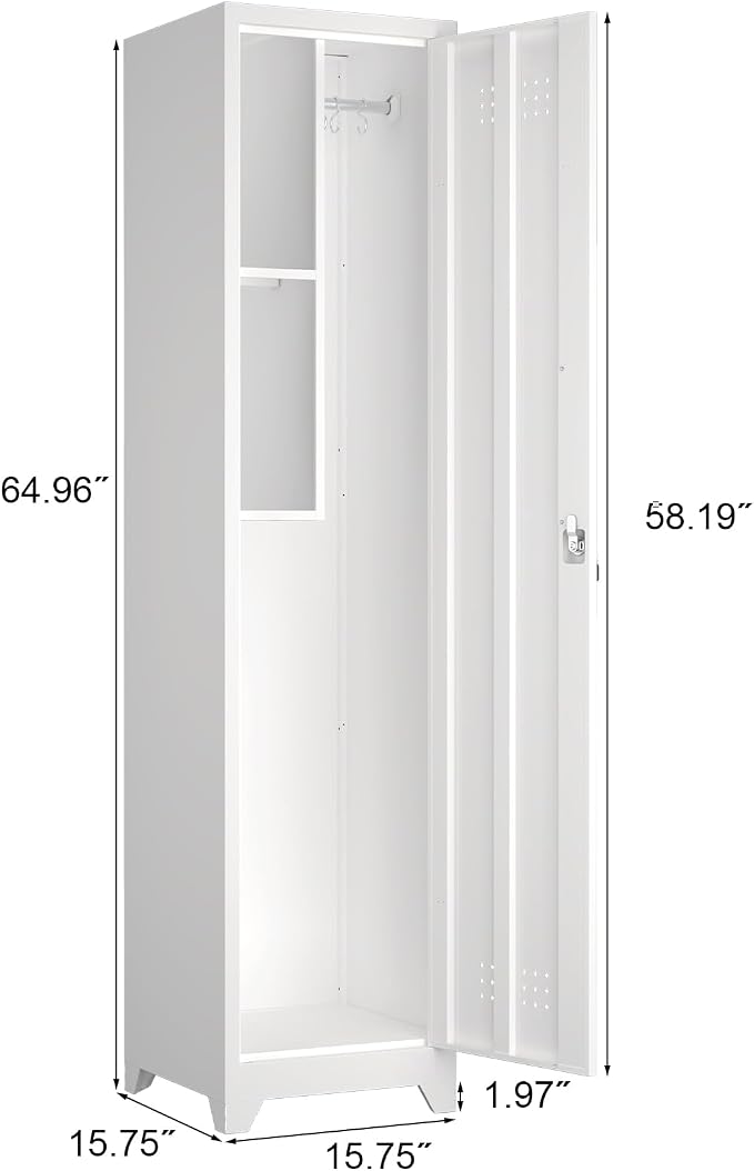 Slim Broom Storage Cabinets, Metal Cabinet - Image 3