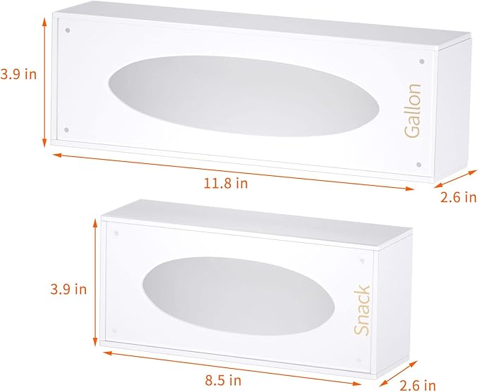 FEMELI Food Bag Storage Organizer, Acrylic Kitchen Drawer Baggie Box, Compatible - Image 2