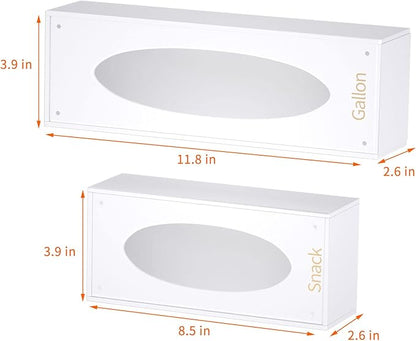 FEMELI Food Bag Storage Organizer, Acrylic Kitchen Drawer Baggie Box, Compatible - Image 2