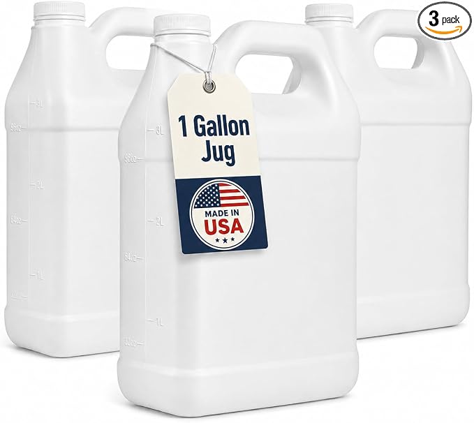 kitchentoolz 1 Gallon Jug – Heavy-Duty HDPE Carboy by KITCHENTOOLZ