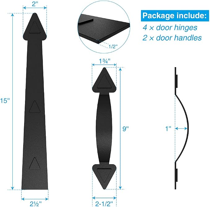ZEKOO Garage Door Magnetic Decorative Hardware Kit Garage Door Magnets Accents - Image 2