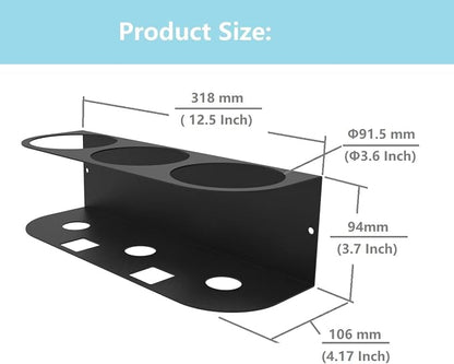 JINGCHENGMEI 3 Spray Bottles Holder, Steel Wall Mount Storage Organizer - Image 2
