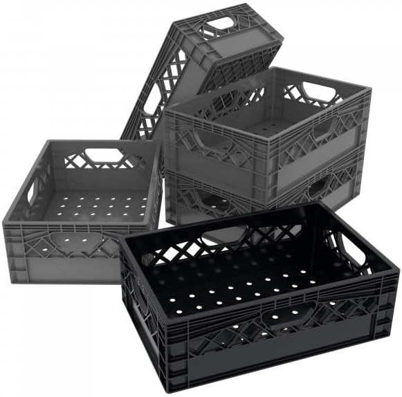 Farmplast Plastic Half Size Milk Crate, 24 Quart Storage Container, Industrial - Image 3