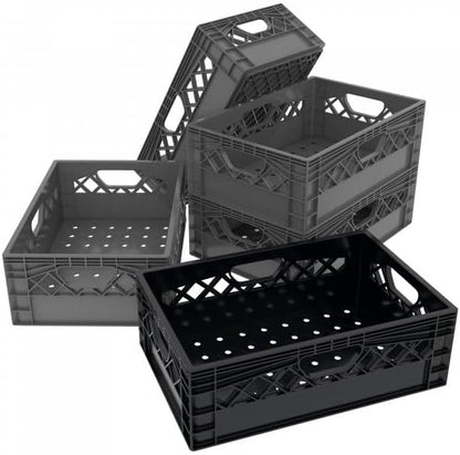 Farmplast Plastic Half Size Milk Crate, 24 Quart Storage Container, Industrial - Image 3