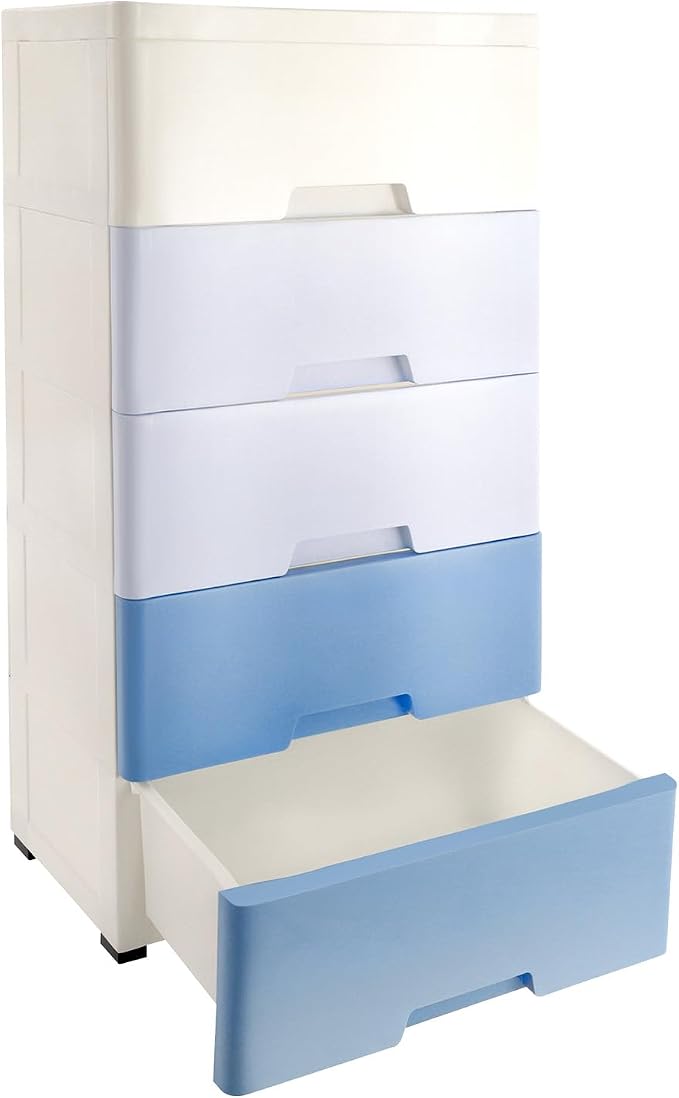 Plastic Drawers Dresser Storage Cabinet, Movable Vertical Chest of Drawers in by Unknown