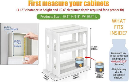 Dutiplus Medicine Organizer 2 Three-Decker Shelves Cabinet Storage Rack - Image 2