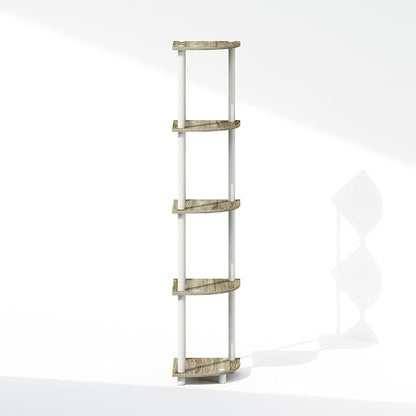 Furinno Turn-N-Tube Storage Shelves, 5-Tier Book Shelf, Corner Shelf - Image 8