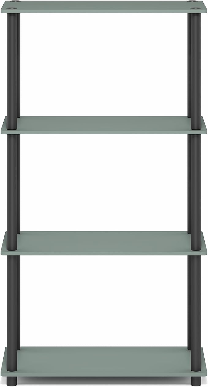 Furinno Turn-N-Tube Storage Shelves, 4-Tier Toolless Book Shelf, Corner Shelf - Image 8