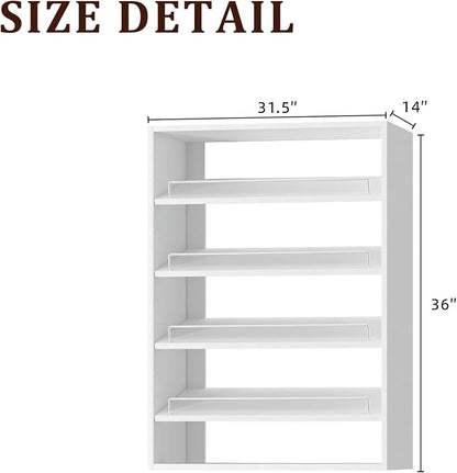 31.5" Wide Shoe Shelf Tower Modular Closet System, Shoe Storage Closet Tower - Image 2