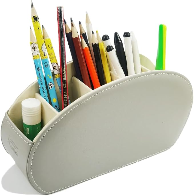 Remote Control Holder Organizer Stable Table Desk Leather Cases Control Storage - Image 5