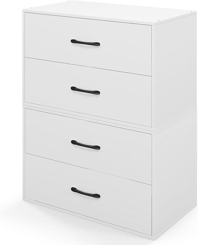 Giantex Dressers Stackable 2 Drawer Horizontal Organizer W/Handles Dresser Tower by Giantex