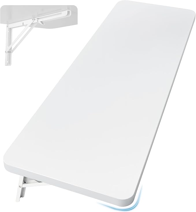 Wall Mounted Folding Table 47.2”L x 19.7”W, Laundry Folding Table by Neoaider
