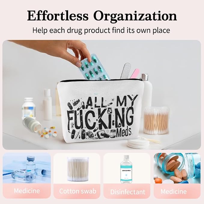 YangQian Funny Medicine Makeup Bag - Image 4