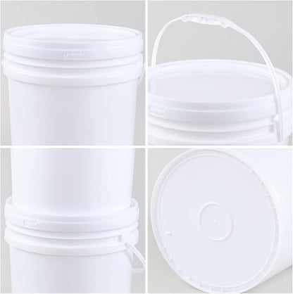 7 Gallon White Plastic Pail - Image 3