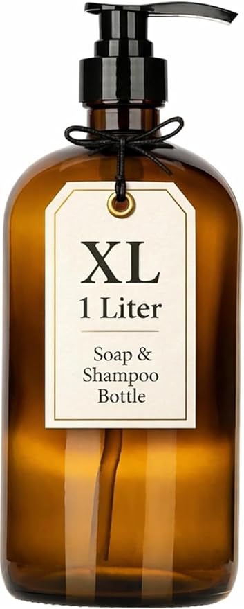 32 Ounce Glass Large Soap Dispenser by KITCHENTOOLZ
