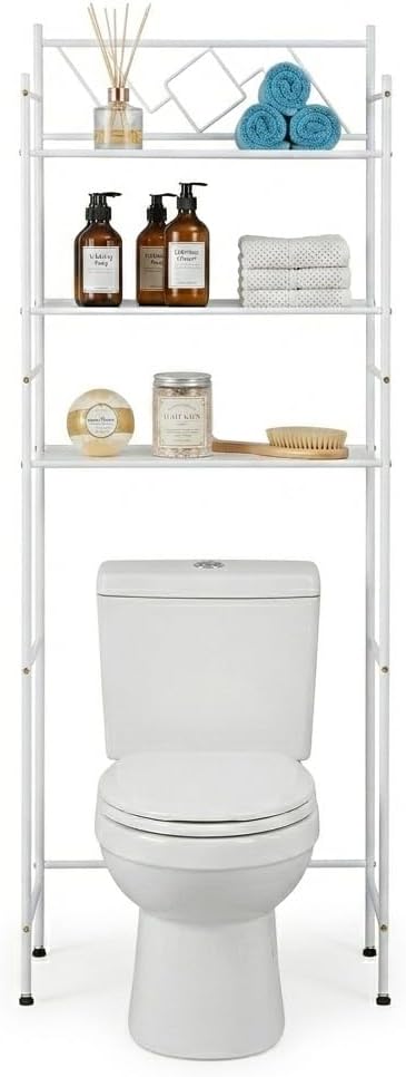 Home Zone Living Over-the-Toilet Bathroom Storage Cabinet Organizer | - Image 4