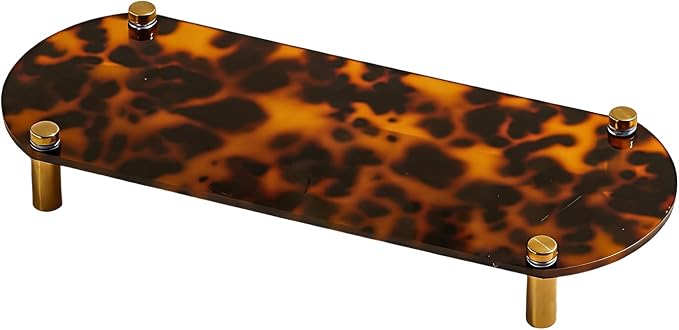 Toiletry Caddy - Resin Leopard Print Shelf Organizer, Grip Base Cosmetic Holder by Unknown