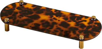 Toiletry Caddy - Resin Leopard Print Shelf Organizer, Grip Base Cosmetic Holder by Unknown