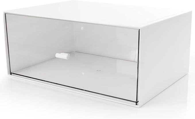 Desk Drawer Organizer, Stackable Storage Drawers, Plastic White Desk Organizers by kulusion