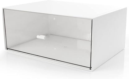 Desk Drawer Organizer, Stackable Storage Drawers, Plastic White Desk Organizers by kulusion