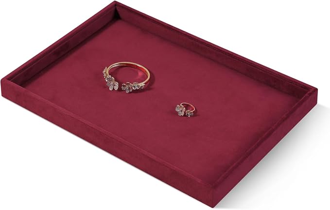 Velvet Stackable Jewelry Display Flat Tray - Image 3