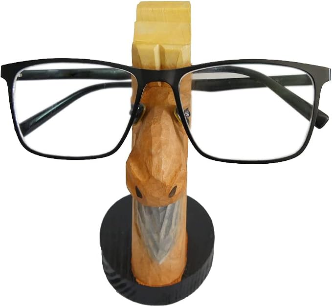 Red Dollar Handmade Wood Carved Animal Eyeglass Holder, Cute Sunglasses Display - Image 2