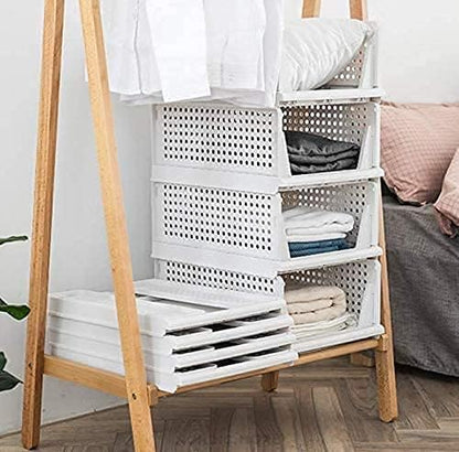 yazi 5 Pack 5L Plastic Stackable Closet Storage Boxes | Practical closet - Image 9