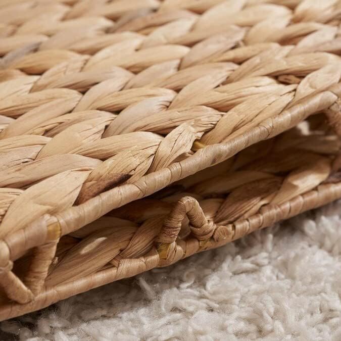 M4DECOR 10.5 x 10.5 Storage Cubes – Water Hyacinth Wicker Baskets - Image 6