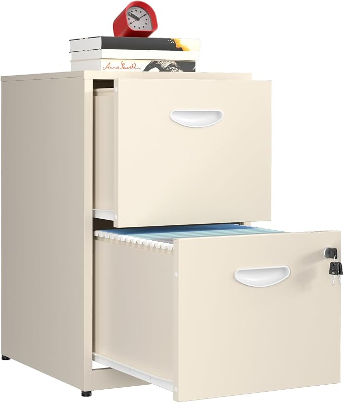 Filing Cabinet 2 Drawer with Lock, Under Desk Metal Filing Cabinet, Two Drawer by MetalMax