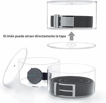 NIUBEE Belt Organizer, Acrylic 5 Layers Belt Case Storage Holder and Display - Image 3