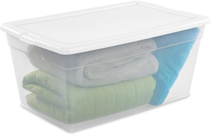 Sterilite 8-Pack 90 Quart Storage Box, Stackable Clear Plastic Bins - Image 9