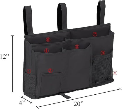 Bedside Caddy Storage Organizer Bunk Bed Hanging Storage Bag - Image 7