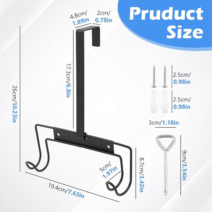 Ironing Board Holder Wall Mount, Over The Door & Wall Mount Metal Ironing Board - Image 2
