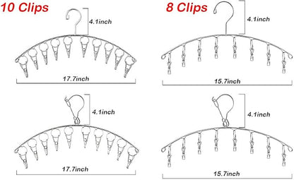 DurReus Reusable Stainless steel Drying Rack Laundry Drip Hanger 8 Clips Closet - Image 3