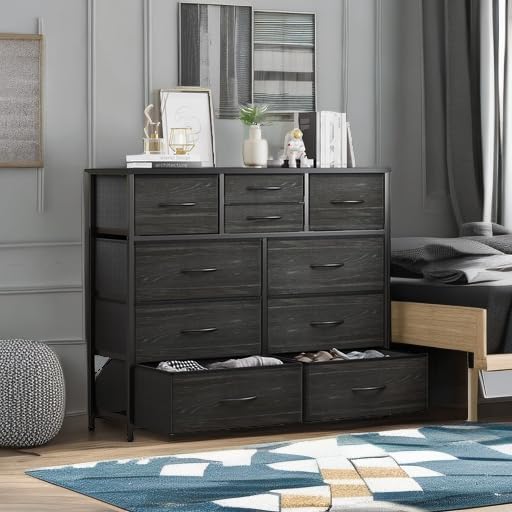 LUMTOK 10 Drawers Dresser with Fabric Bin - Image 5