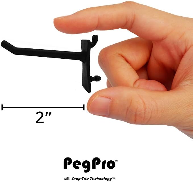 PegPro® 2" Hooks Kit for Standard “Wood Fiber” pegboard – Durable Plastic - Image 5