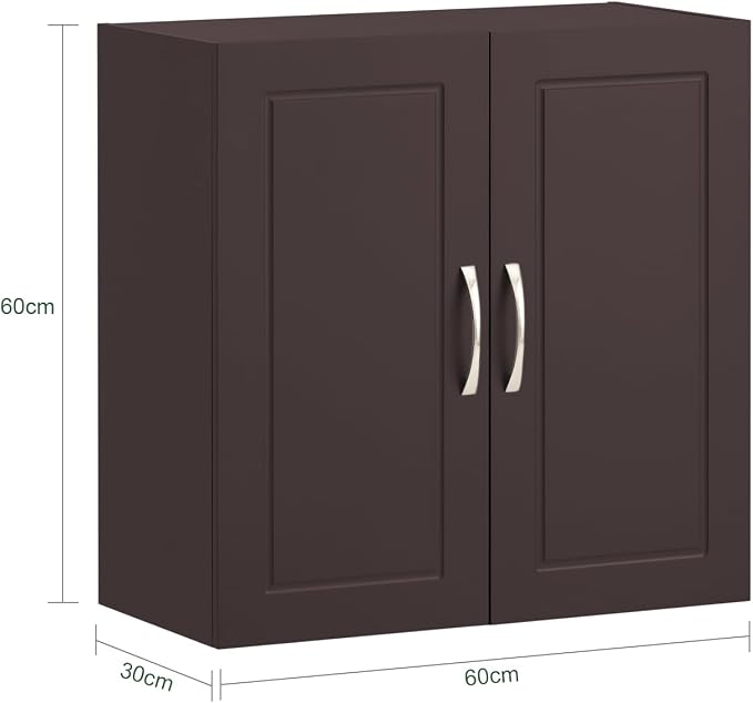 SoBuy Wall Cabinet, Bathroom Storage, 23.6 x 11.8 x 23.6 in, Universal Cabinet - Image 3