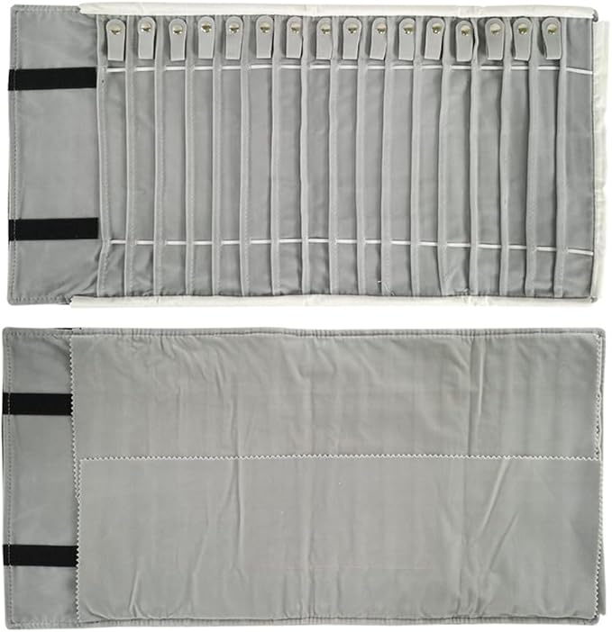 Portable Jewelry Roll Untangled Secure Necklace Travel Storage Bag Displays - Image 3