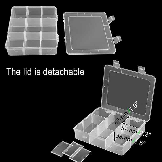 9 Grids Plastic Storage Compartment Organizer Container - Image 7