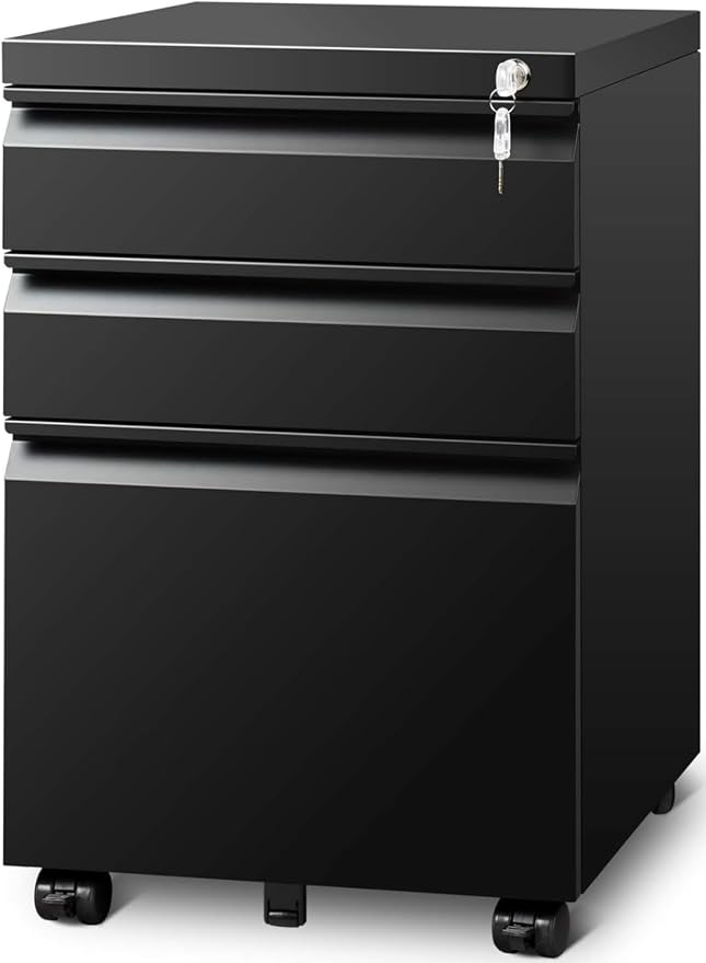 Filing Cabinets for Home Office, Mobile File Cabinet by GUIZEEOPO