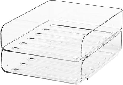 2-Tier Acrylic Paper Tray Organizer by Unknown